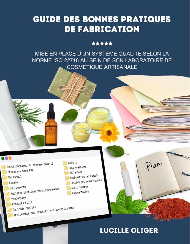 Couverture du Guide des Bonnes Pratiques de Fabrication, Lucille Oliger
