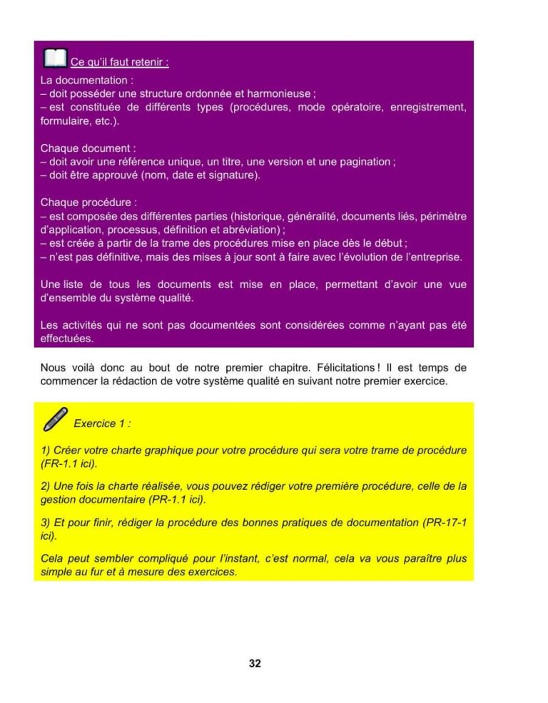 Un exercice pour construire votre système qualité