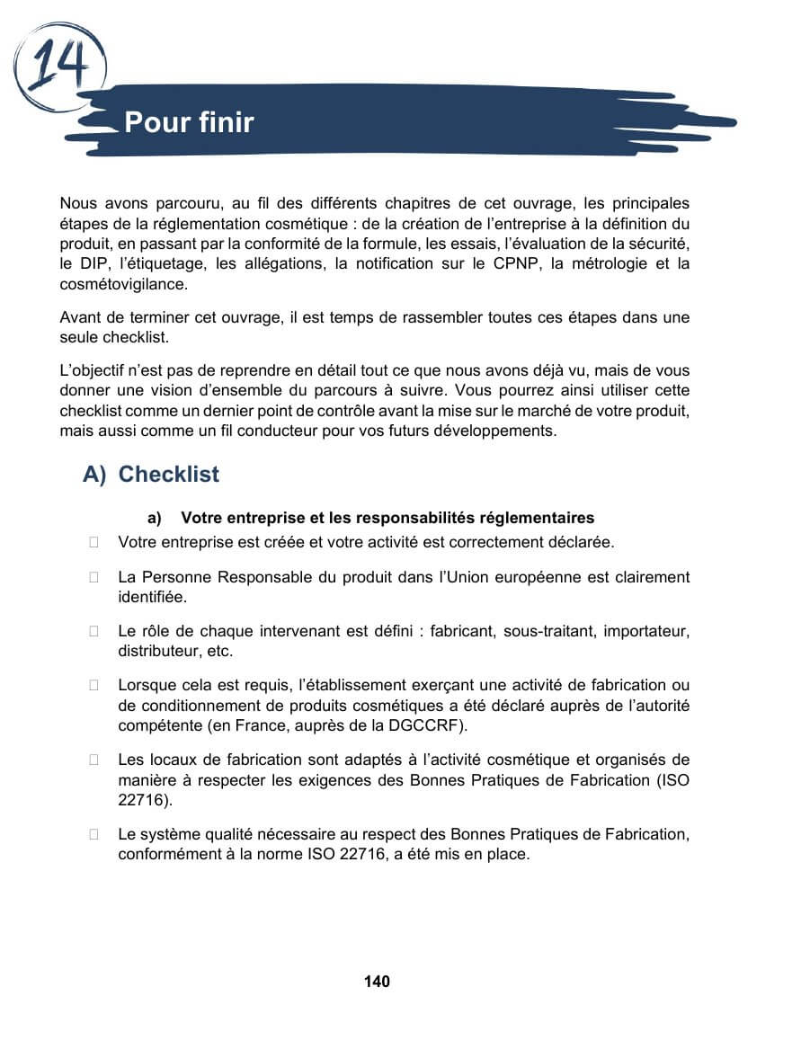 La checklist de mise sur le marché